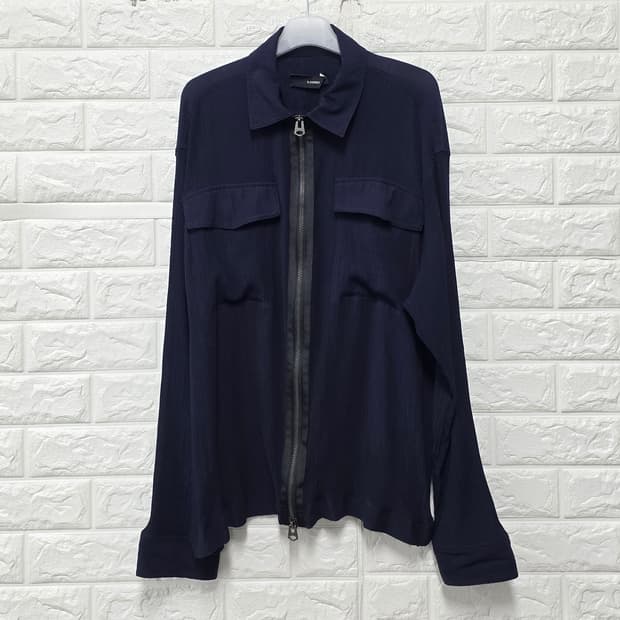 택포// ILCORSO 일꼬르소 네이비 집업 셔츠 100 eja