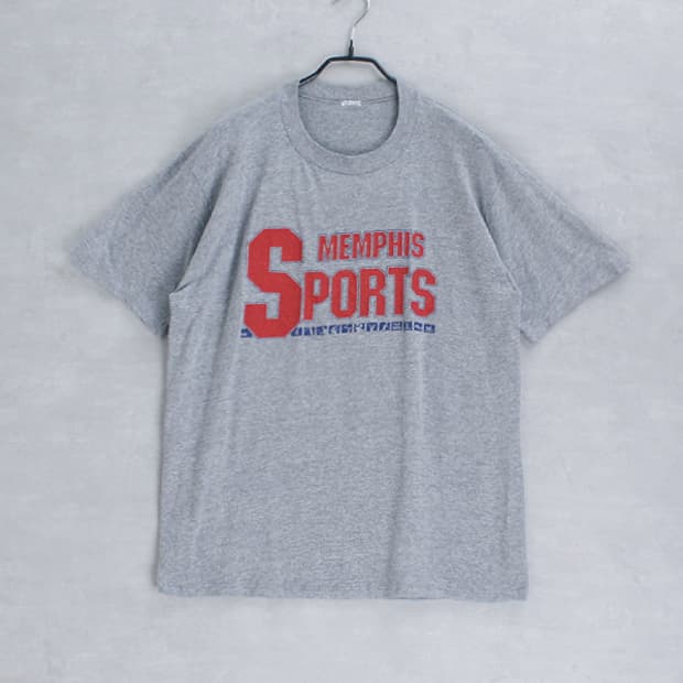 80~90's vintage print tee S6044