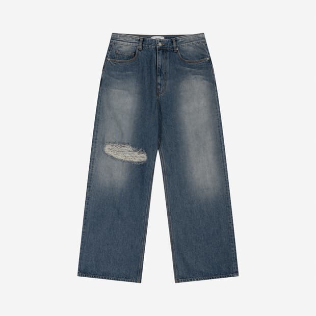웨이비니스 무브먼트 데미지 데님팬츠 미디움블루 1