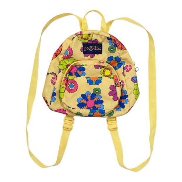 잔스포츠 하프파인트 플라워 미니 백팩 가방 옐로우