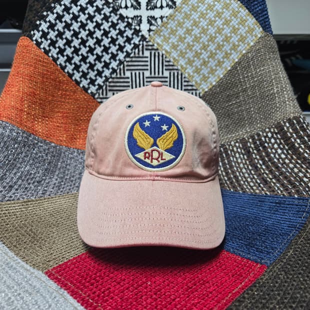 OS RRL 더블알엘 윙로고 볼캡 핑크