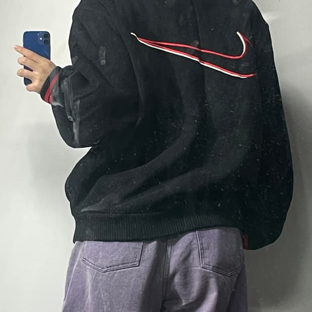 나이키 90's 빅로고 바시티 자켓 100