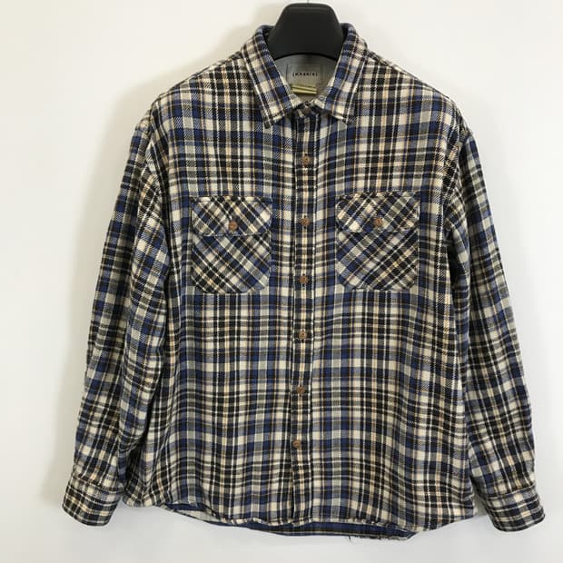 카키스 Khakis 브러시드 플레이드셔츠 25fw [M]