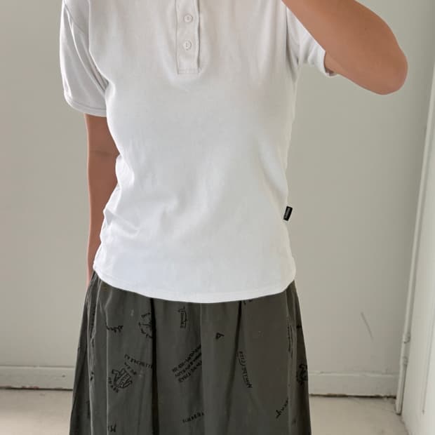 일본빈티지 아비렉스 헨리넥 반팔티