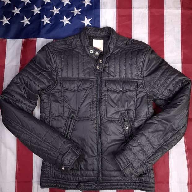 오리지날 디젤 퀼티드 패딩 바이커 자켓