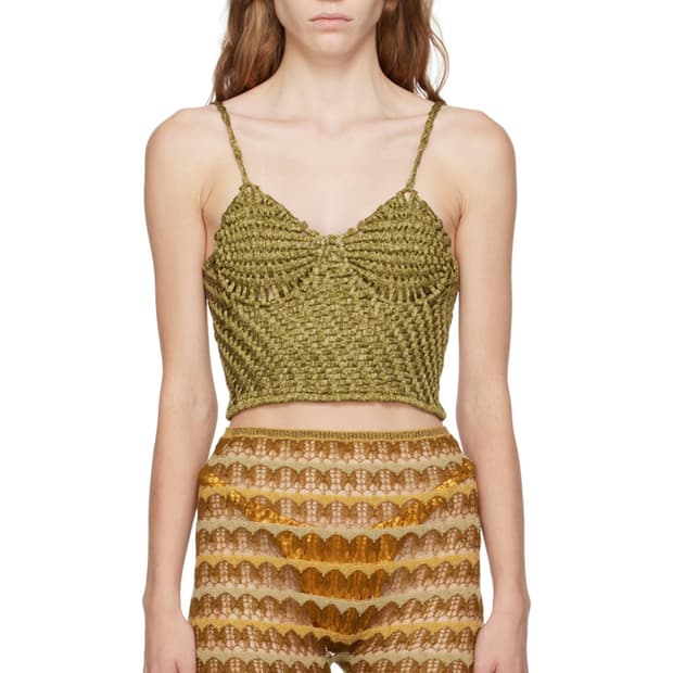 ISA BOULDER 탑 Green Tank Top