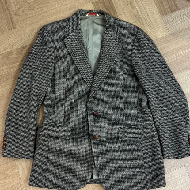 메이드인USA 해리스트위드 체크 울 자켓