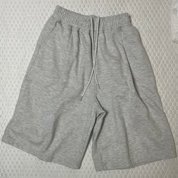 (네고 가능)브렌슨 원턱 와이드 반바지[화이트멜란지]