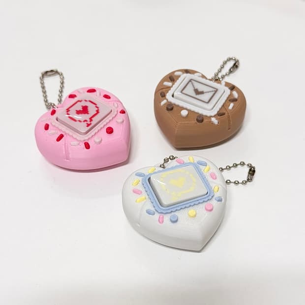 케이크 다마고치 클리커 클릭커 키캡 키링 피젯토이