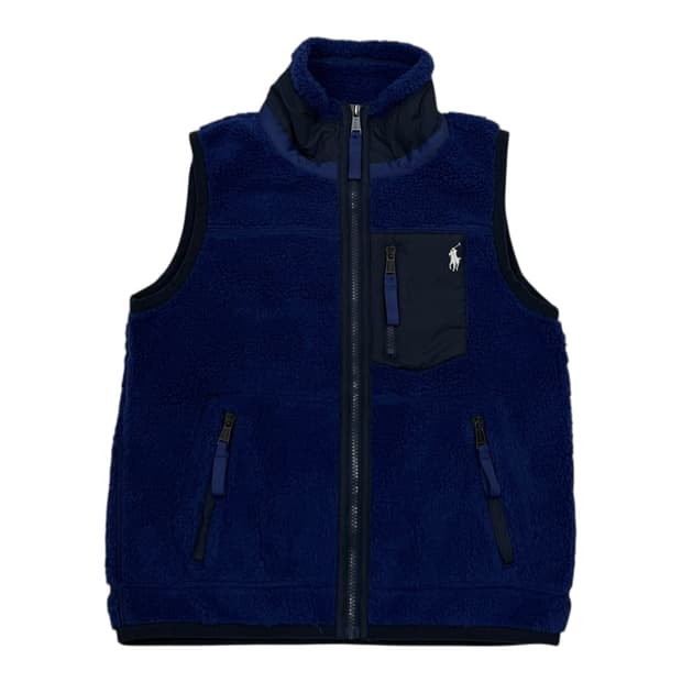 폴로 랄프로렌 하이 파일 플리스 베스트 조끼 블루 S