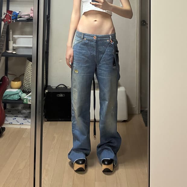 디젤 로우라이즈 와이드팬츠