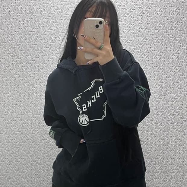 나이키 X NBA 올드스쿨 캐주얼 패치 약기모 후드티 L C07605