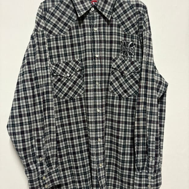 [L] 90's West Coast Choppers 웨스턴 체크 셔츠