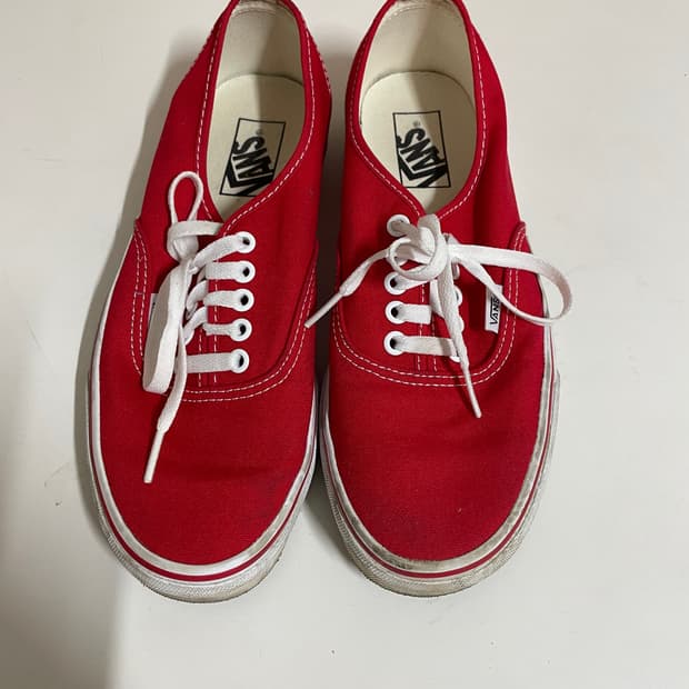 반스 어센틱 레드 스니커즈 (255)