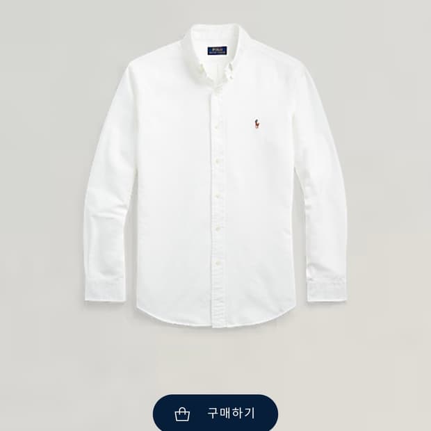 폴로 클래식핏 아이코닉 옥스포드 셔츠M/화이트