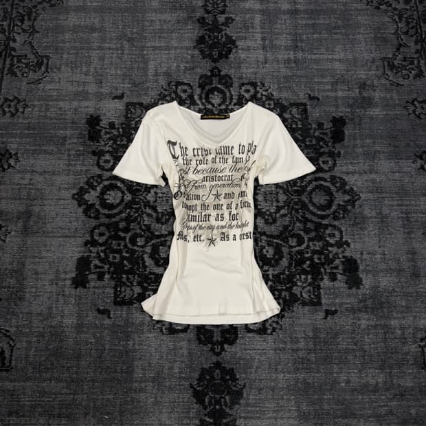 00s Japanese lettering ribbed t shirts