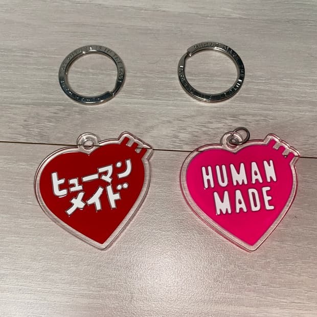 humanmade heart keyring 휴먼메이드 핫핑크 하트 키링