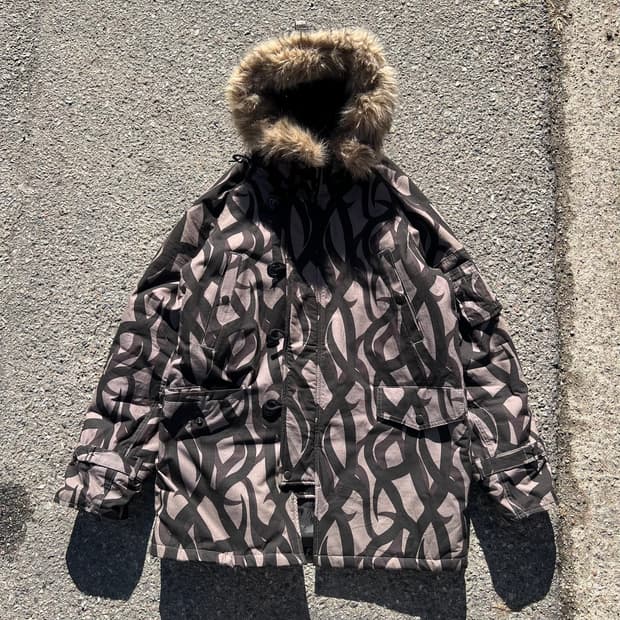 90‘s 휴스턴 트라이벌 카모 N3B 파카