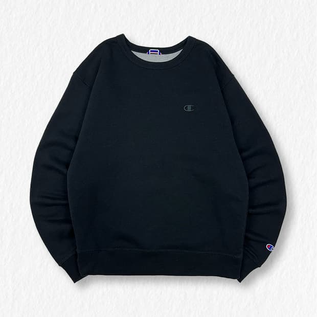 챔피언 기모 맨투맨 블랙