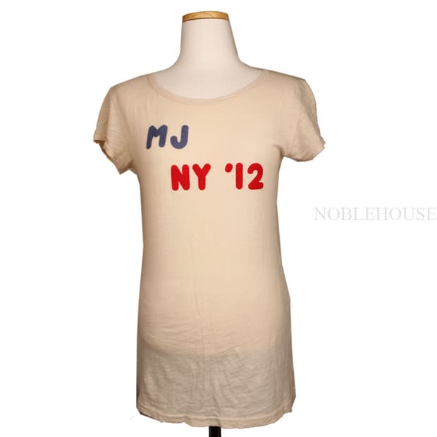 마크바이마크 아이보리 아플리케 티셔츠(XS)