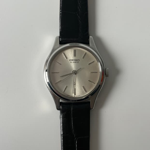 세이코 1980년대 실버 쿼츠 여성