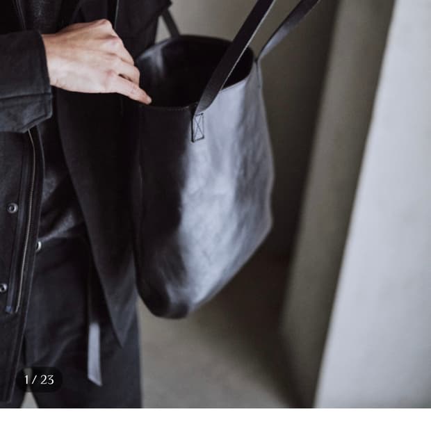 모노프리베 가죽 토트백 블랙