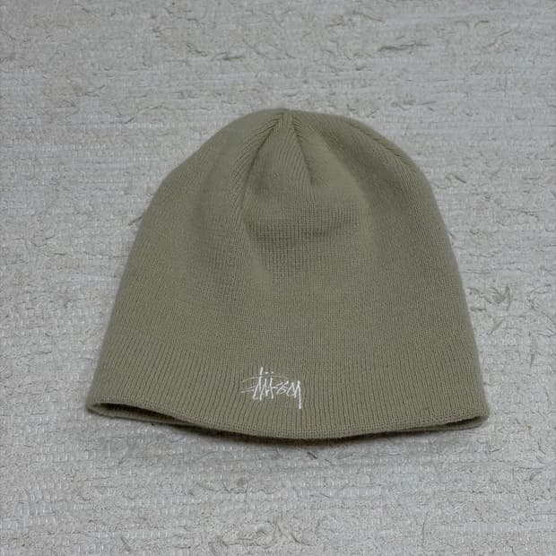 스투시 베이지 비니