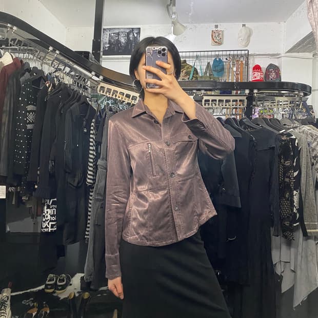 Frohlich 새틴 셔츠 자켓