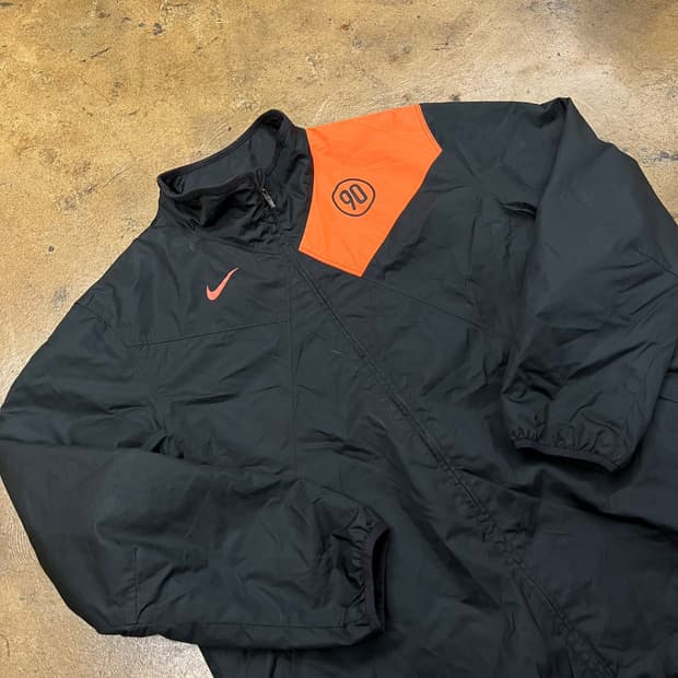 [정품/XL] 나이키 바람막이 블랙 오렌지 b18