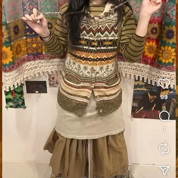 빈티지 모리히피 코디셋