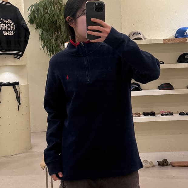 폴로 랄프로렌 쿼터 집업 니트 U386