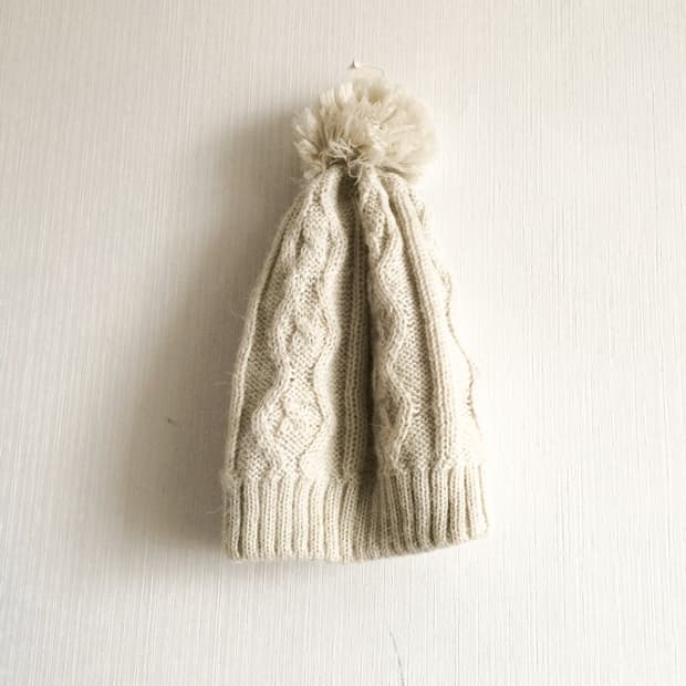 Cable knit beanie