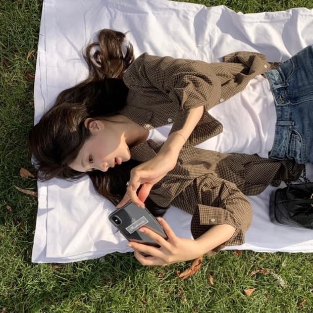 온드민 체크 셔츠 1회 착용