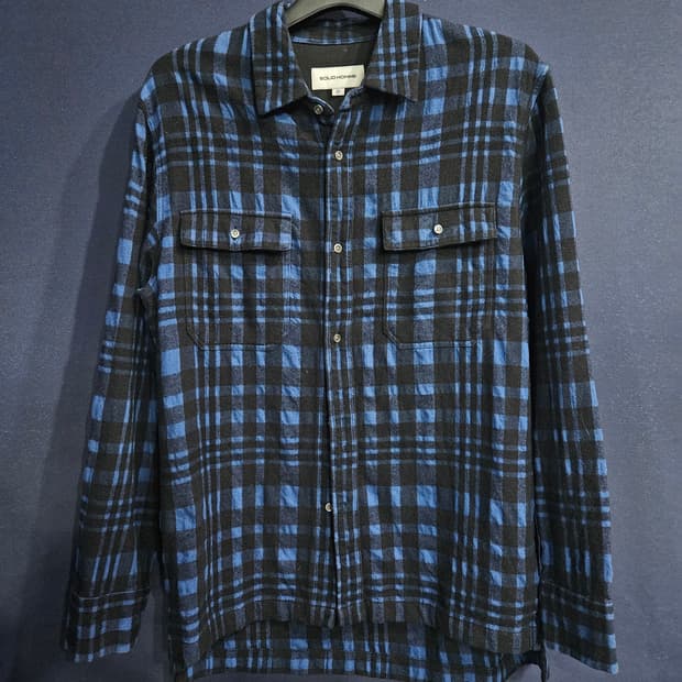 솔리드옴므 스트라이프 체크 남성 105 긴팔셔츠 