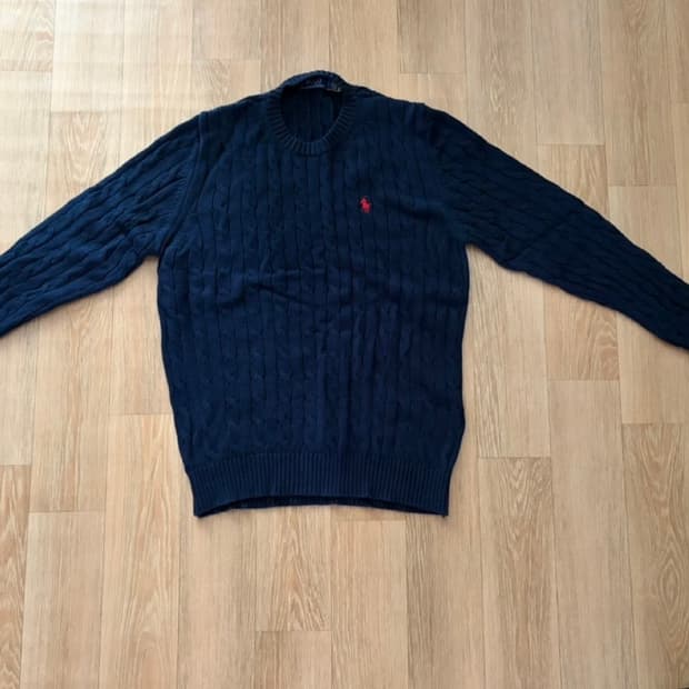 폴로 랄프로렌 네이비 케이블(꽈배기) 니트 L사이즈