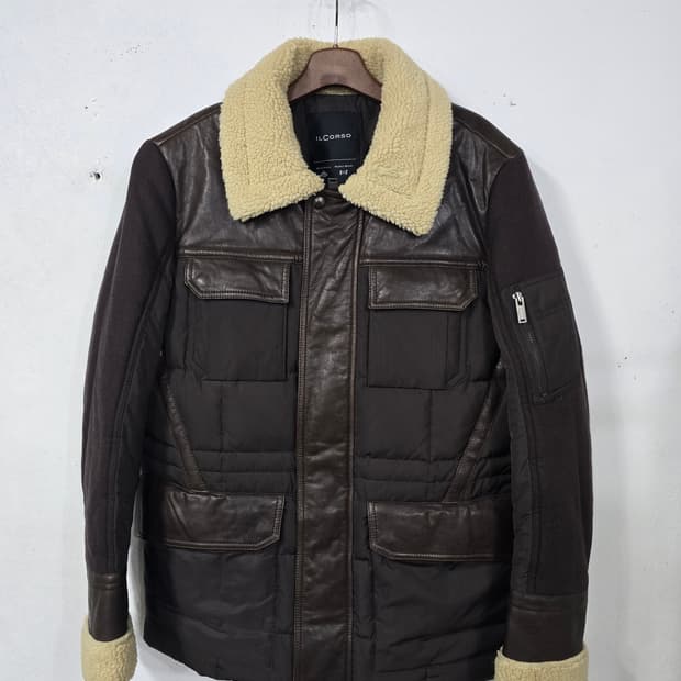 LG 패션 일꼬르소 양가죽 덕다운 패딩 L