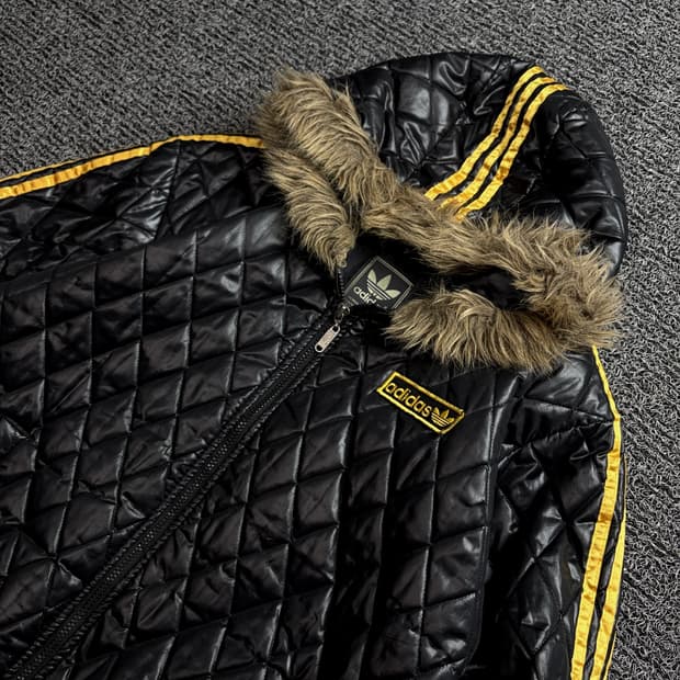 00s 아디다스 y2k 울프조 퀼팅 후드 자켓 1446