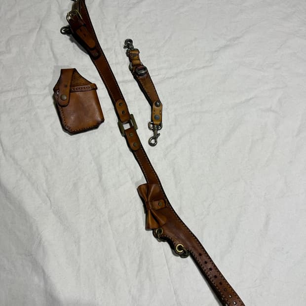 통가죽 벨트세트