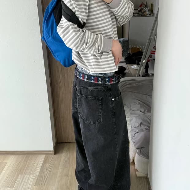 급처 새상품 ) 더콜디스트모먼트 스트라이프 후드집업사