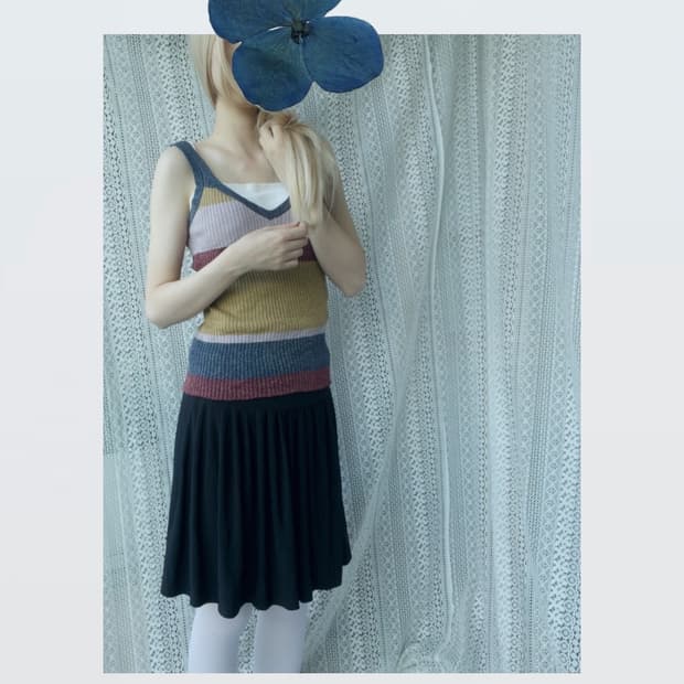 Glitter Striped Tank 글리터 나시 탑