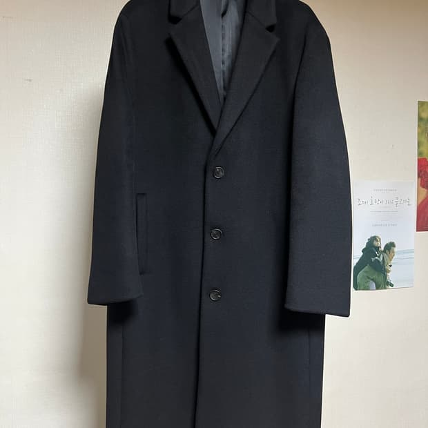 XL) 무신사스탠다드 캐시미어 블랜드 코트 블랙