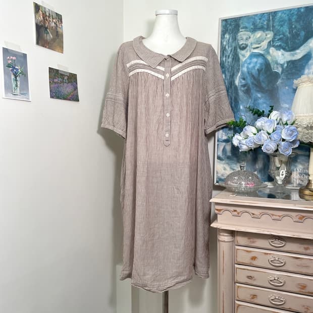 beigebrown stripe lace mori opc