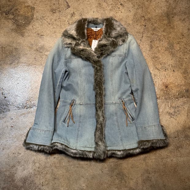 44-66 ) JPN Fur Denim Jacket