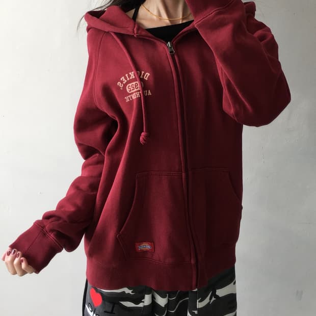 디키즈 가슴로고 후드집업