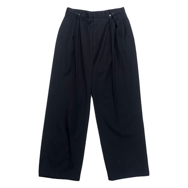 INSILENCE 와이드 울 팬츠 블랙 S