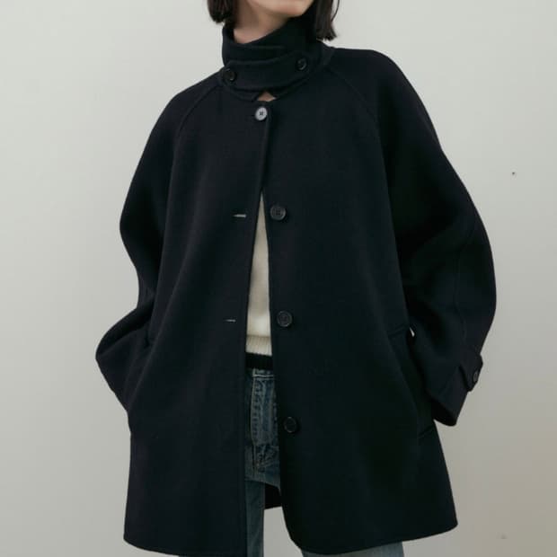 링서울 핸드메이드 울 하프 코트