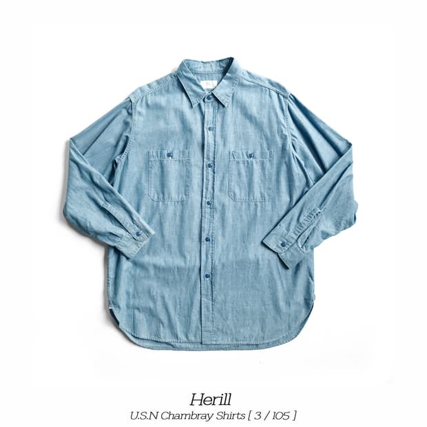 헤릴 Herill USN 샴브레이 셔츠 3(105)사이즈