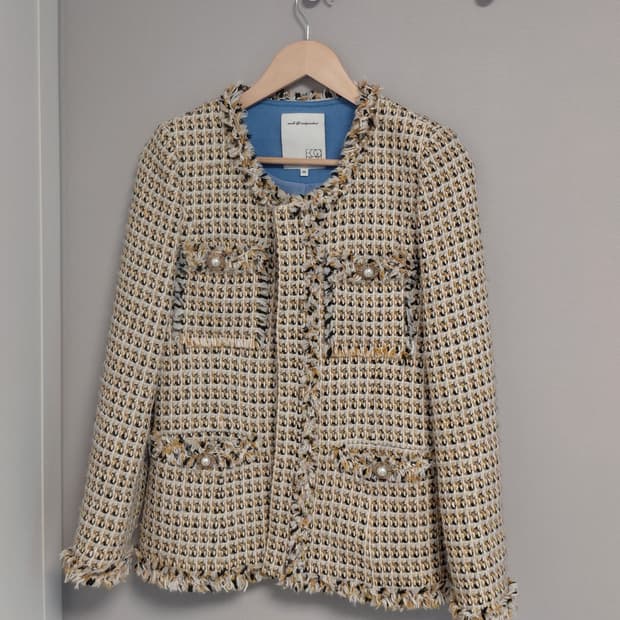 (에고이스트) 프린지 디테일 트위드 자켓