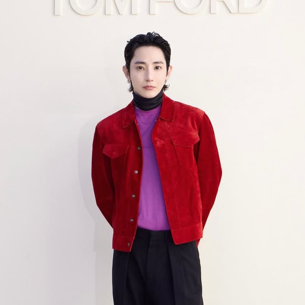 이수혁 착용 자라 톰포드 스타일 리얼 가죽 스웨이드 자켓