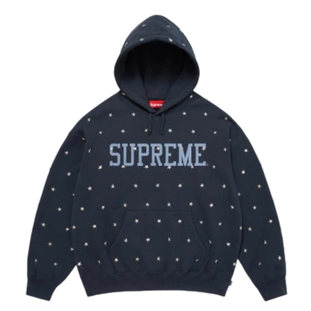 Supreme Stars Studded Hooded Sweatshirt
